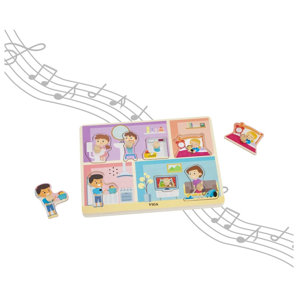 Around The House Knob Puzzle With Sound - 18 months+ 7 pieces