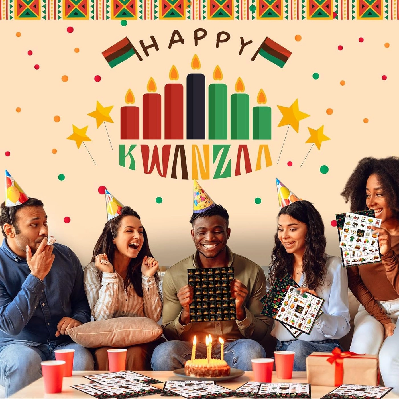 Kwanzaa Game Bingo - 39 pieces over 15 years old