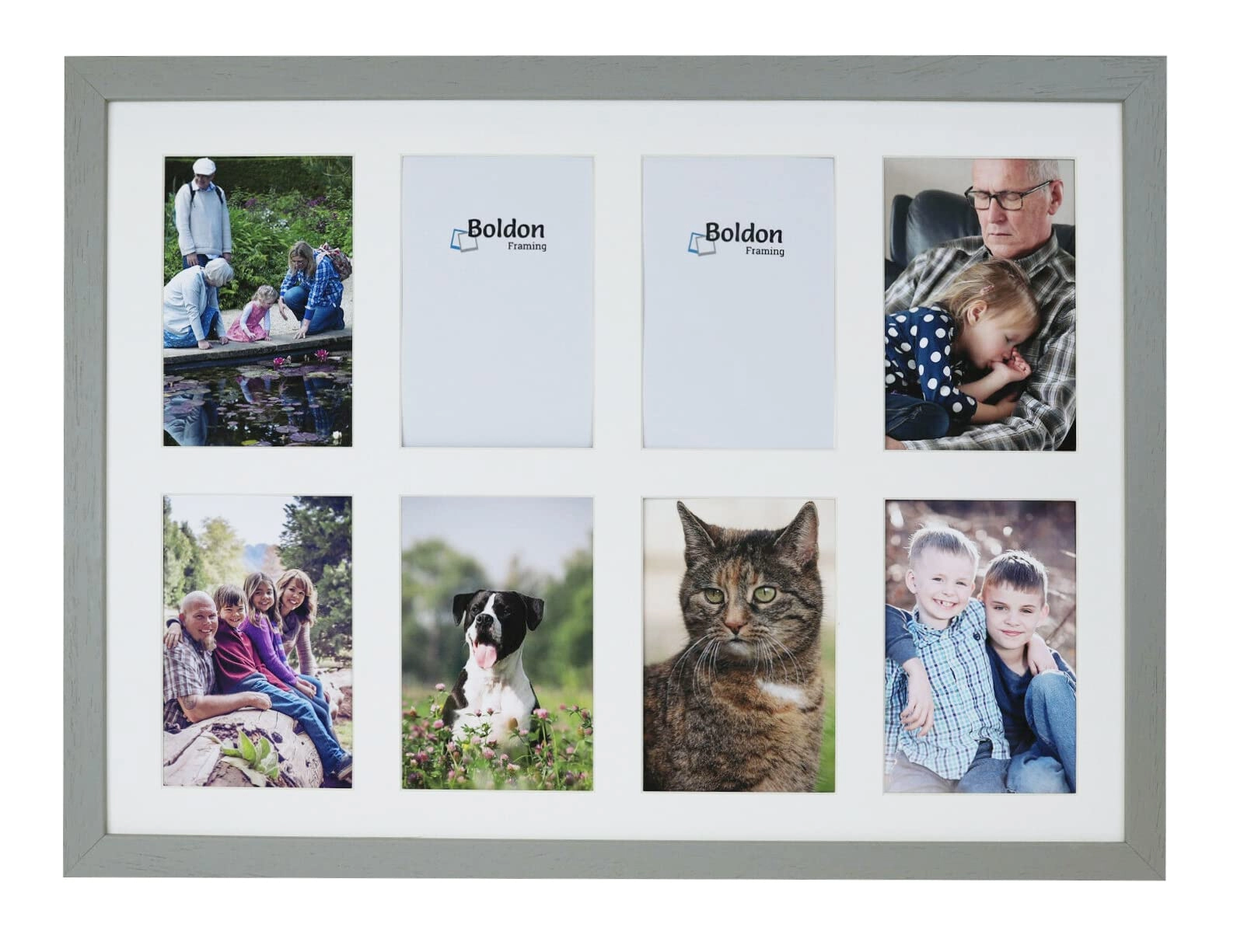 boldon framing Collage Picture Frame - 49.4L x 49.4W centimetres 8 Aperture Moments
