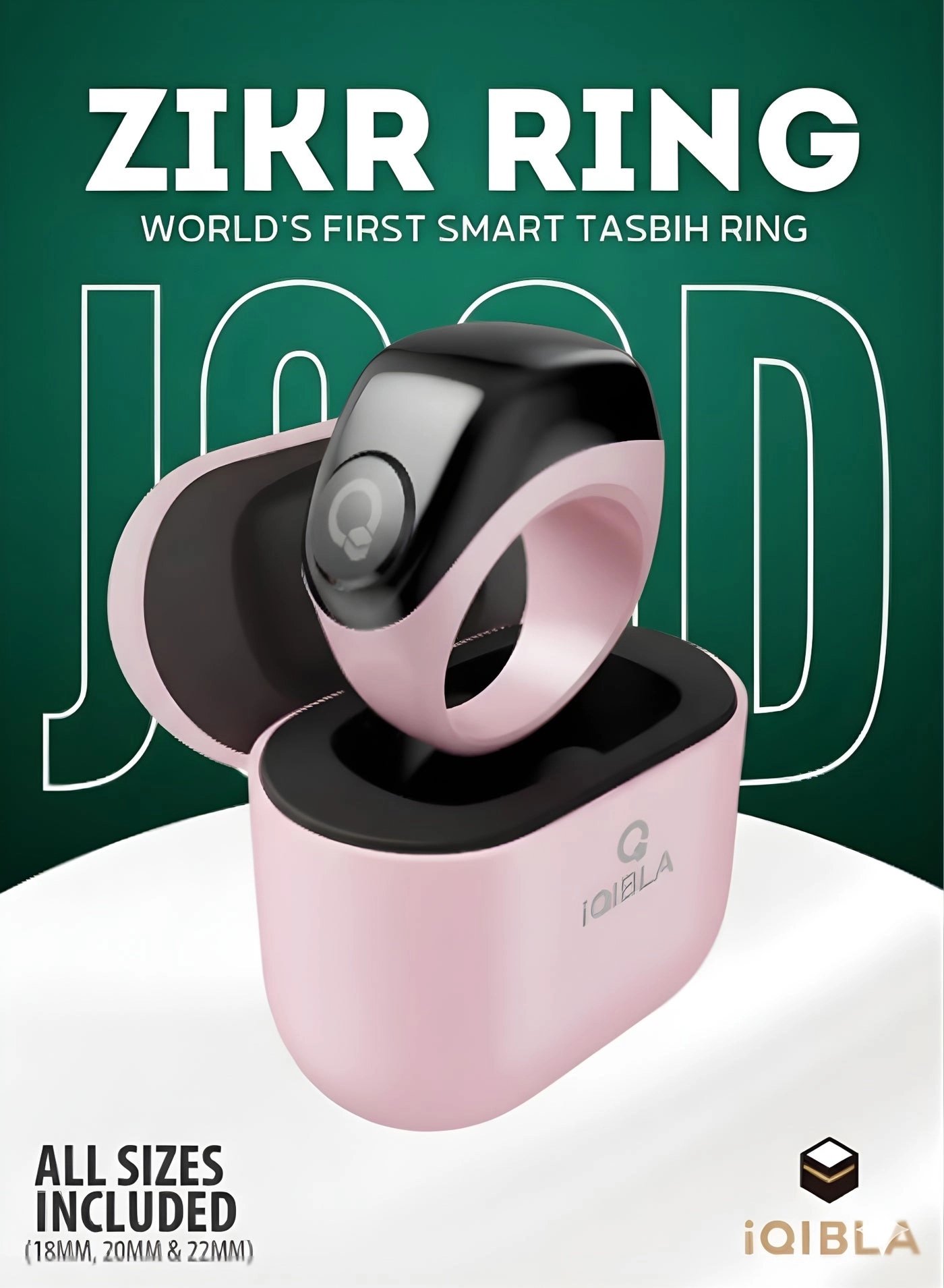 Zikar Ring Jood - 55 mAh USB-C Black