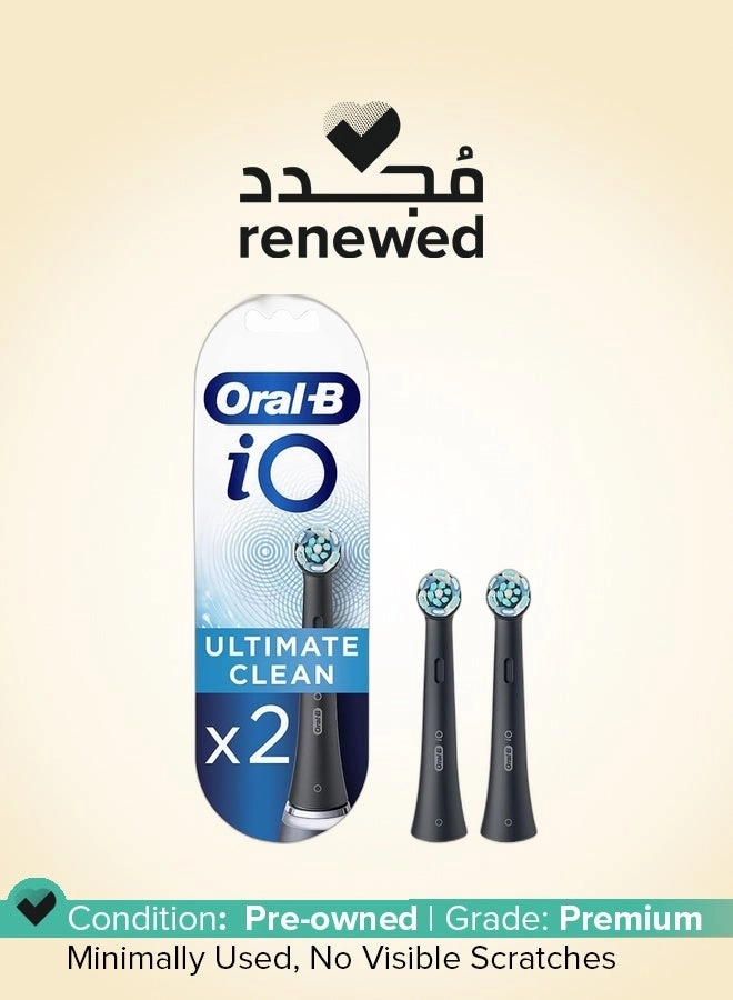 Oral-B (Renewed) Io Rb Cb-2 - Replacement Brush Heads Pack Of 2 Black