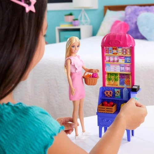 Malibu Fashion Doll + Teresa Fashion Doll + Market Playset - 11 Accessories Ages 3+
