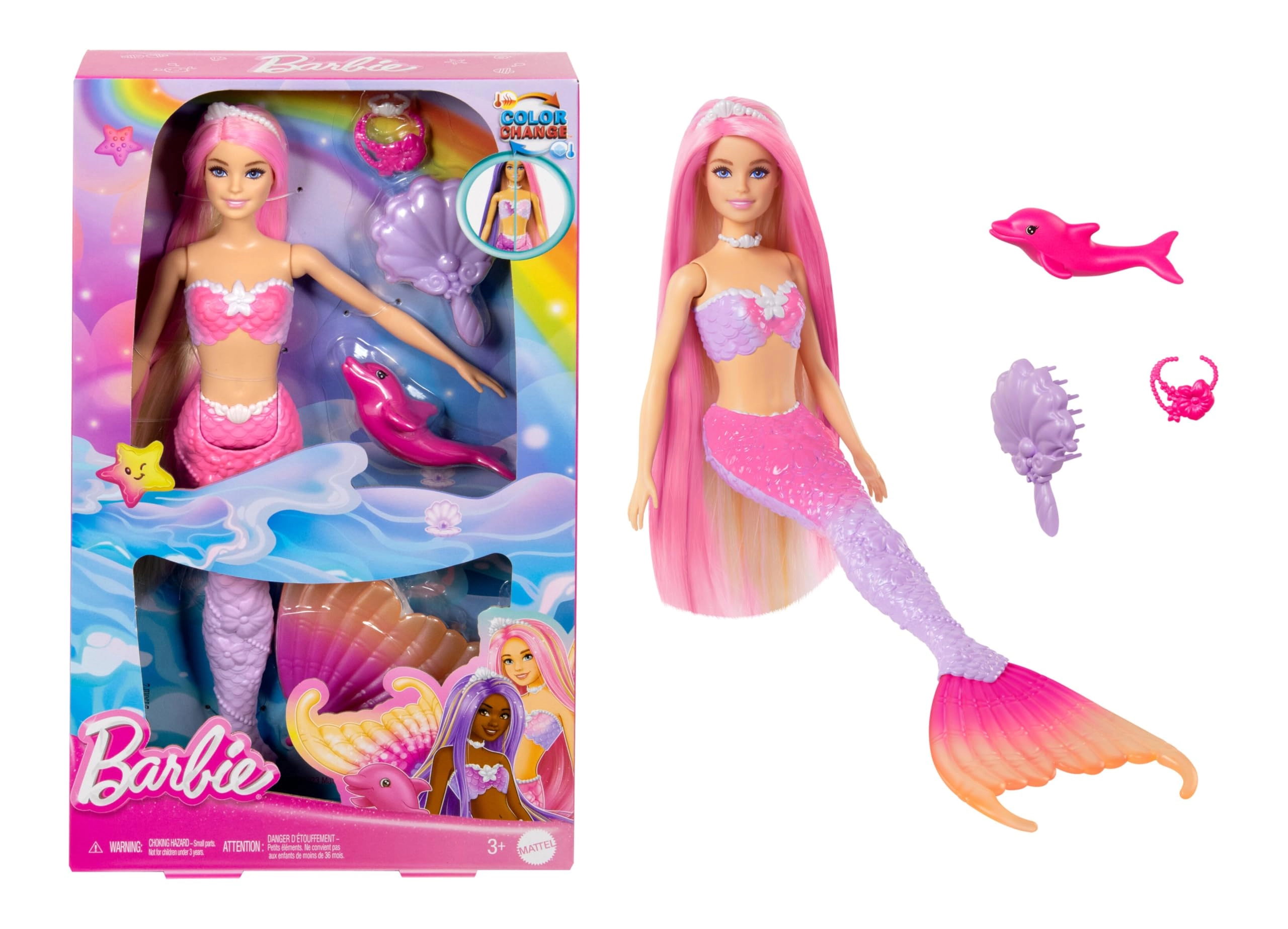 Barbie Malibu Mermaid Doll - Color Changing 3 piece(s) Ages 60 month(s)+