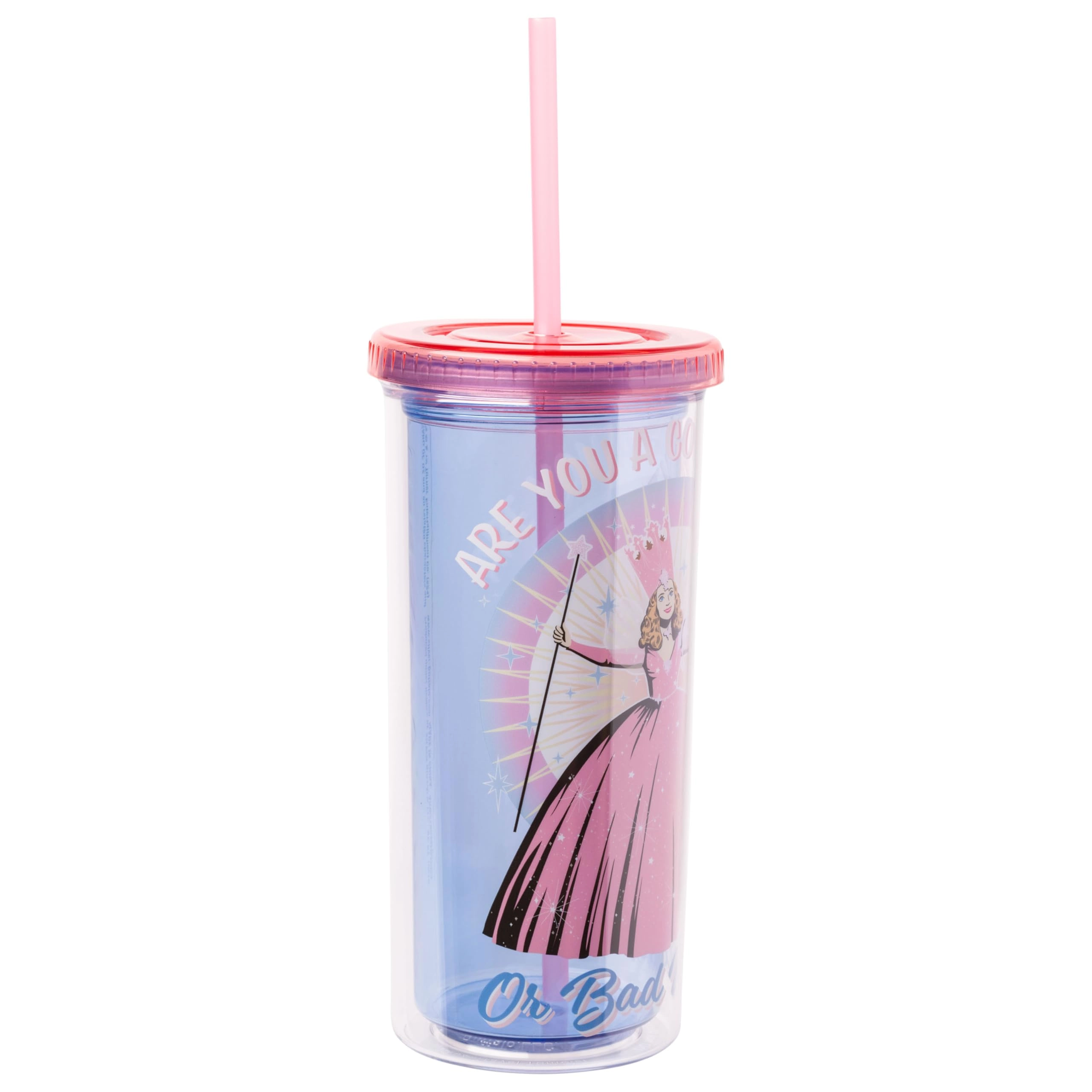 The Wizard of Oz Glinda Reusable Cup - 1 pcs Lid and Straw