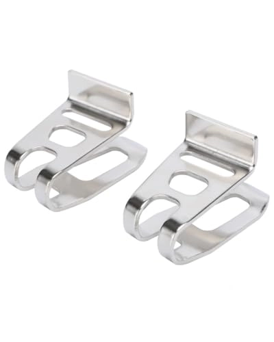 Belt Hook Clips - 2 Pcs Stainless Steel Silver
