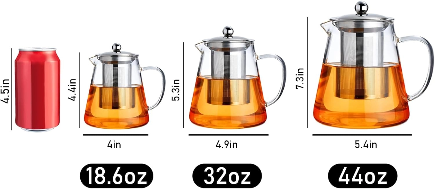 Borosilicate Glass Teapot - borosilicate glass 950ml