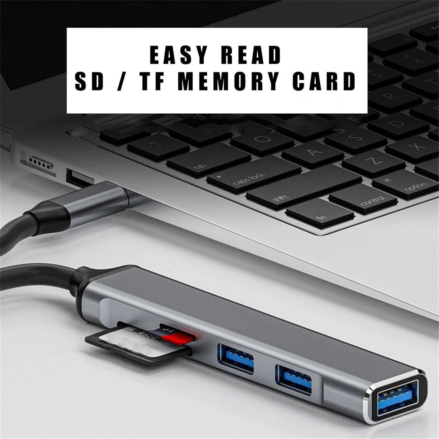 USB C Hub Multiport Adapter - 3 Port USB 3.0 Black
