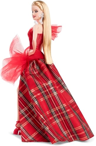 Barbie Signature Doll - 2024 Holiday Blonde Plaid Skirt Ages 6+