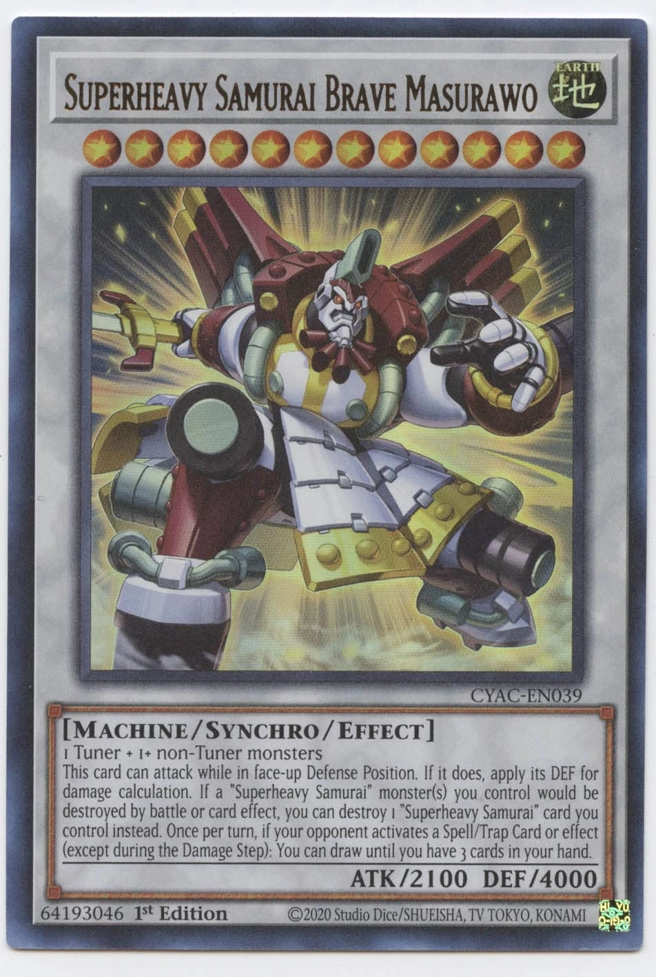 Yu-Gi-Oh! Anime Superheavy Samurai Brave Masurawo CYAC-EN039 - 1st Edition