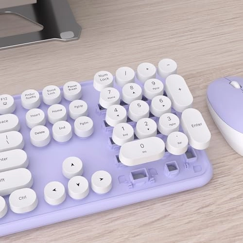 Colorful Computer Wireless Keyboard Mouse Combos - Wired/Wireless