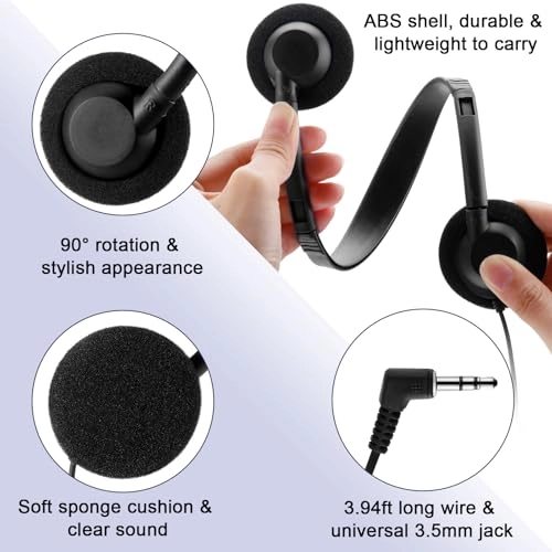 20 Pack Bulk Classroom Headphones Wired Headphone