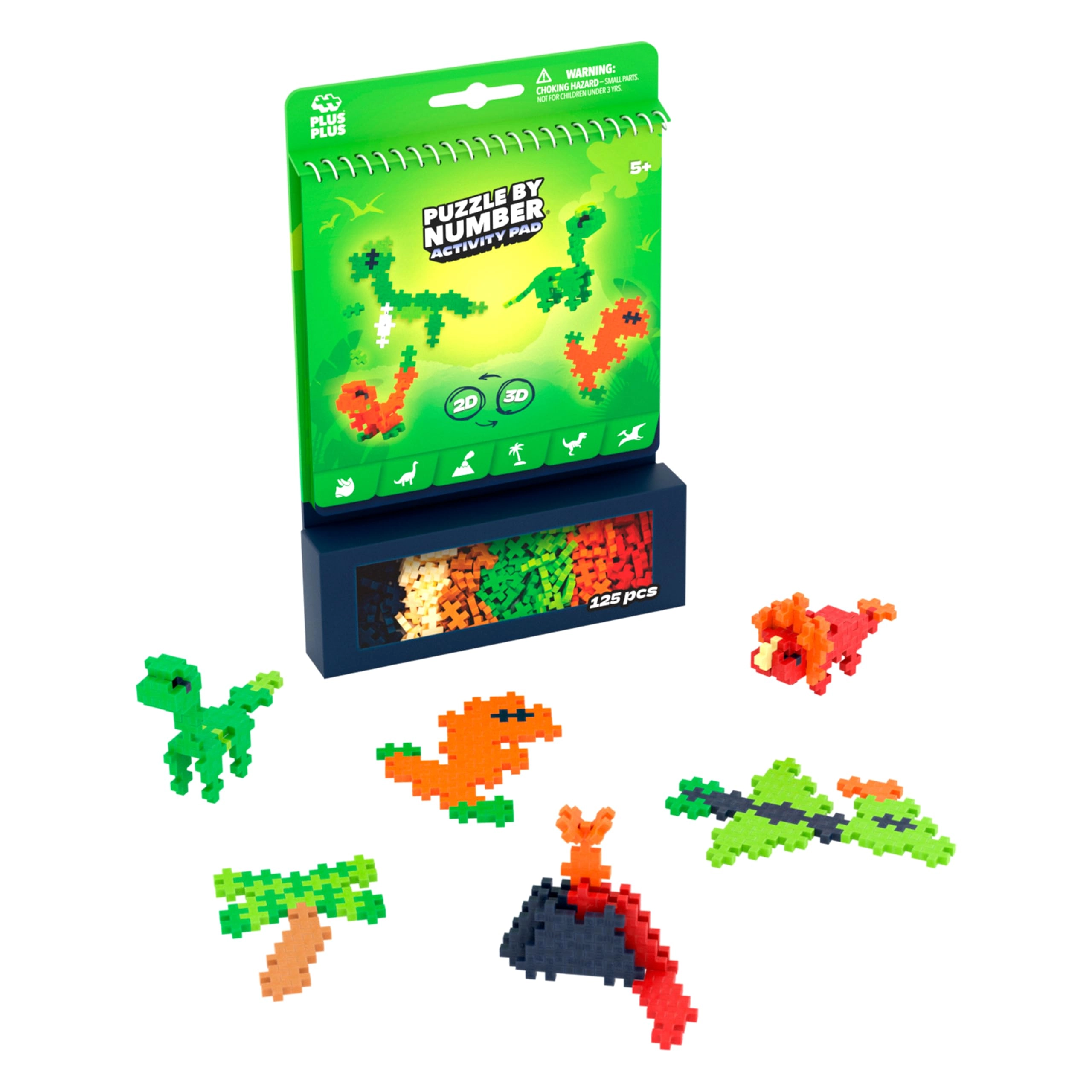 Plus-Plus Activity Set - Dinosaurs - 125 pcs