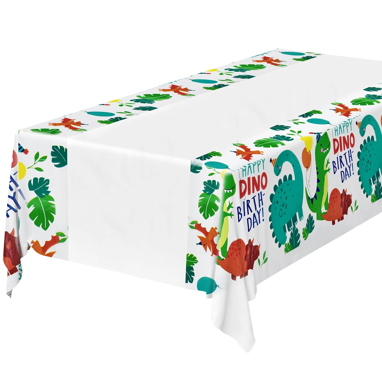 OSDUE Dinosaur Theme Party Tablecloth - Happy Birthday