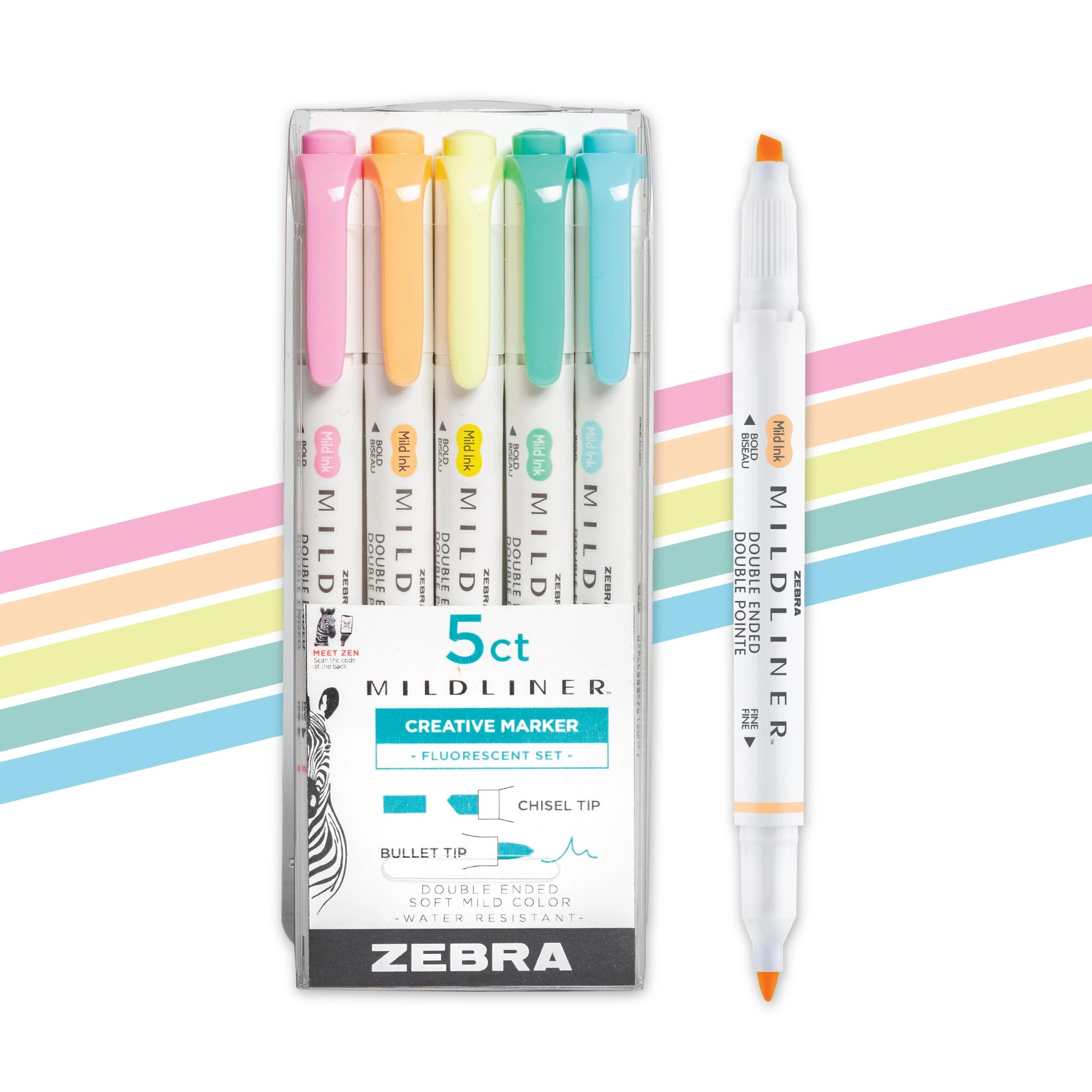 Zebra Pen Mildliner - Multicolor Chisel