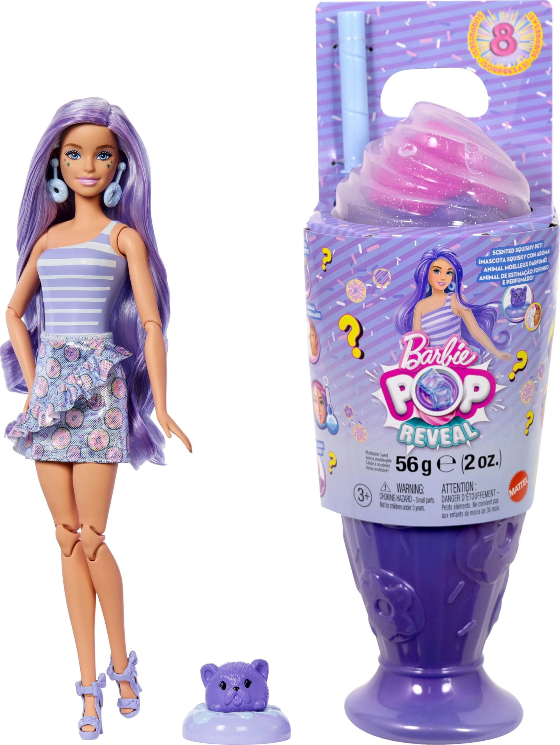 Barbie Pop Reveal Treat Series - Purple Donut Dreams Ages 3+