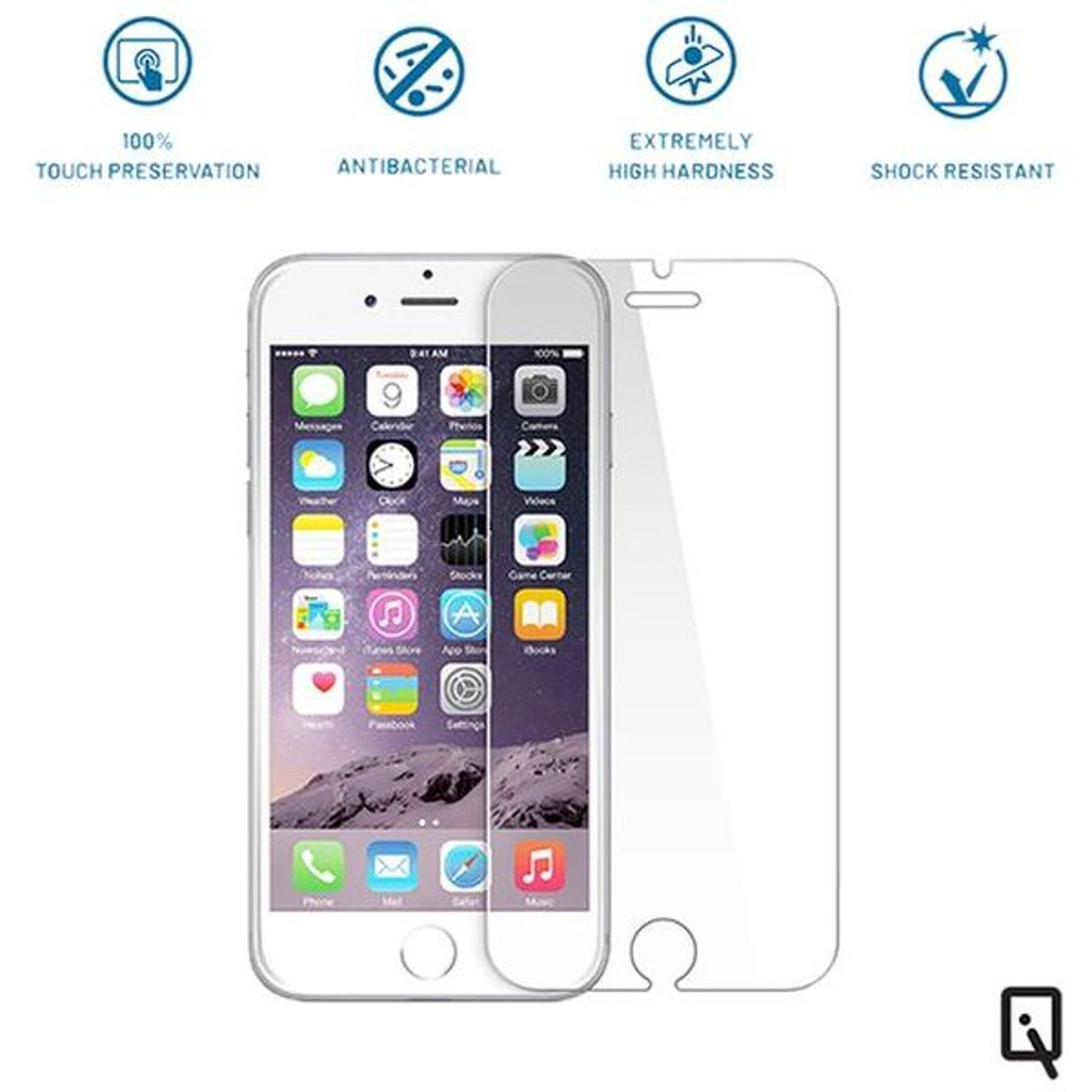 Clear Tempered Glass Screen Protector for iPhone 6 Plus/7 Plus/8 Plus
