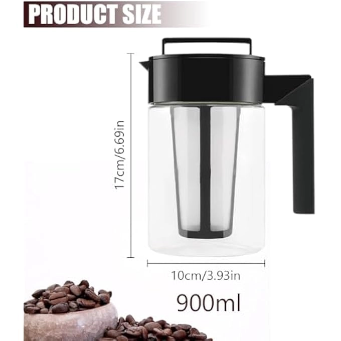 Cold Brew Coffee Maker - 900Ml Portable BpaFree