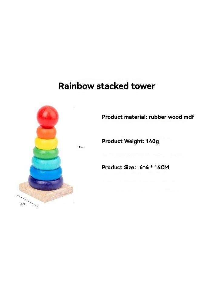 Wooden Montessori building blocks - 5 pcs Set
