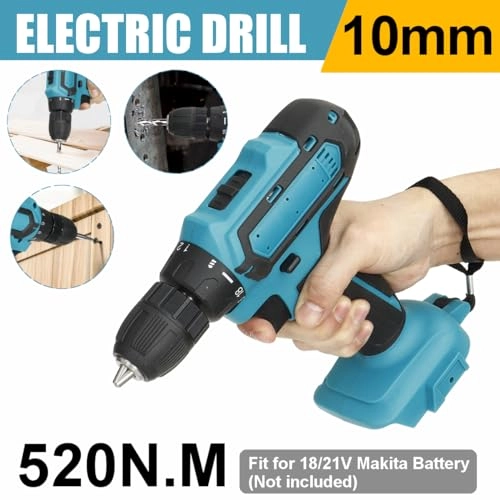 Cordless Electric Drill - 10mm Chuck 520N.M