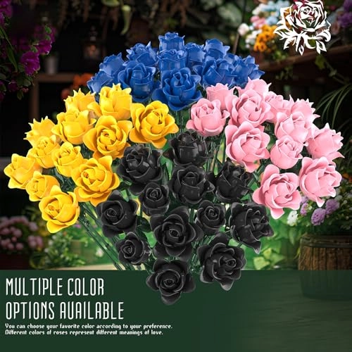 Dark Rose Building Blocks Flower Set - 585 pcs