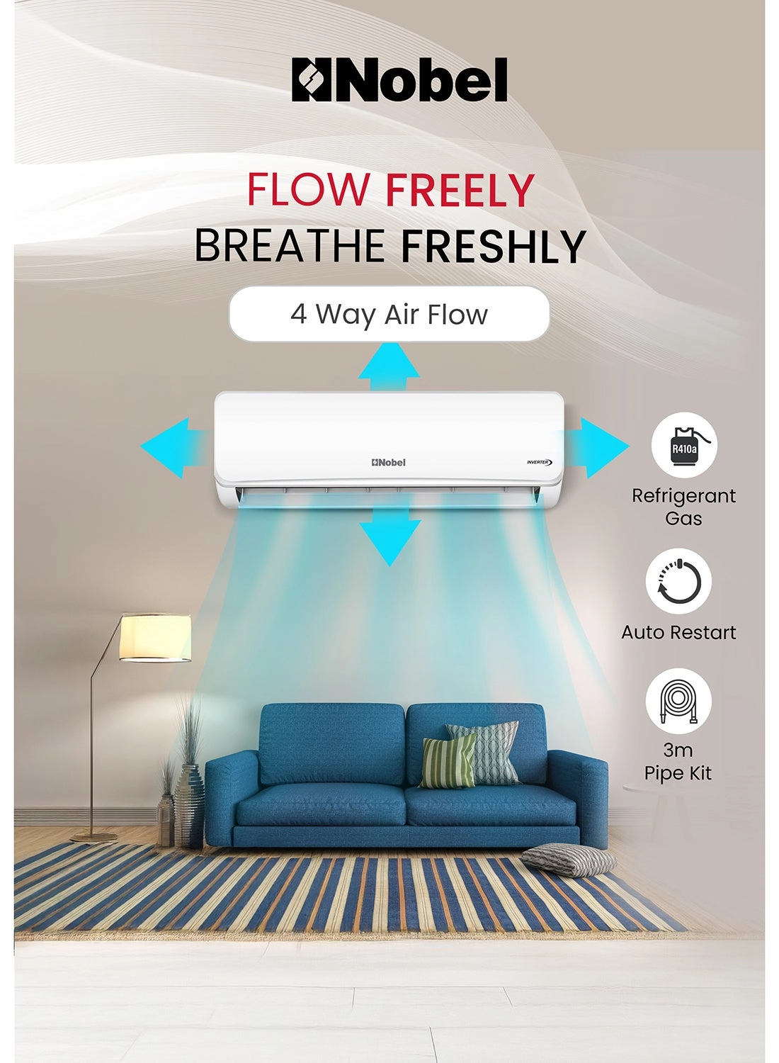 NSAC18VTL - 18000BTU R410 Inverter