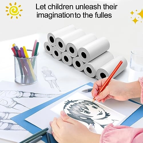 Instant Print Camera Refill Paper - 10 Rolls 2.2 x 1 Inches