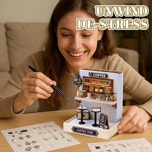 DIY Miniature House Kit - Vintage Coffee Shop