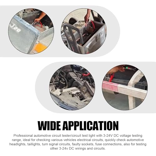 Digital LED Circuit Tester - DC 3V/6V/12V/24V alligator clip