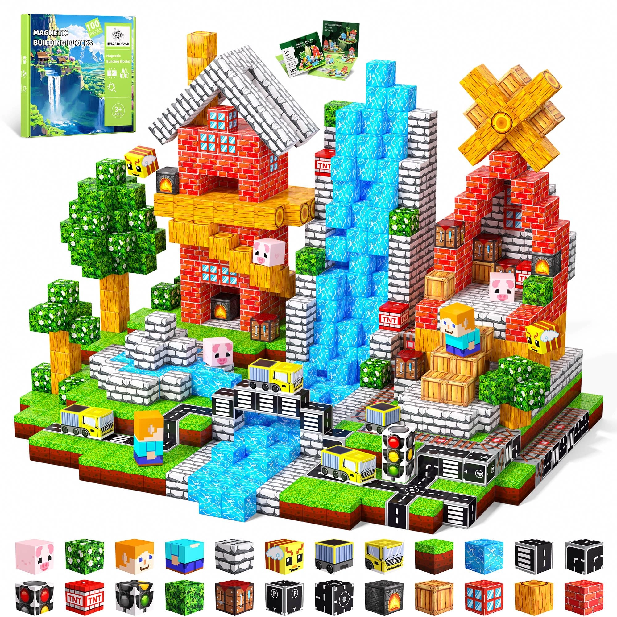 Magnetic Blocks - 100 pcs