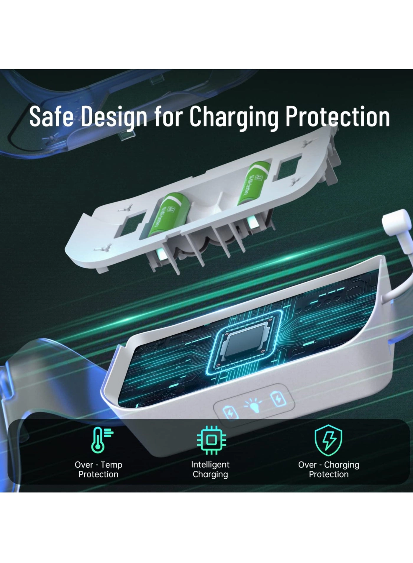 VR Charging Dock - LED Light Fast Charging