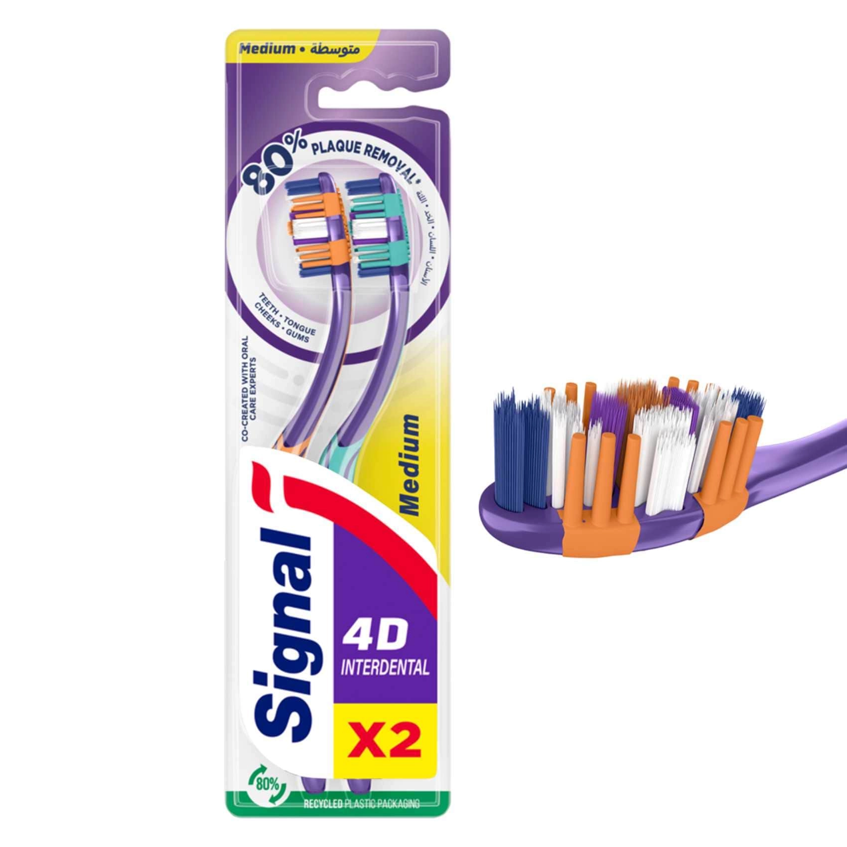 Signal 4D Toothbrush - Medium 2-Piece Pack
