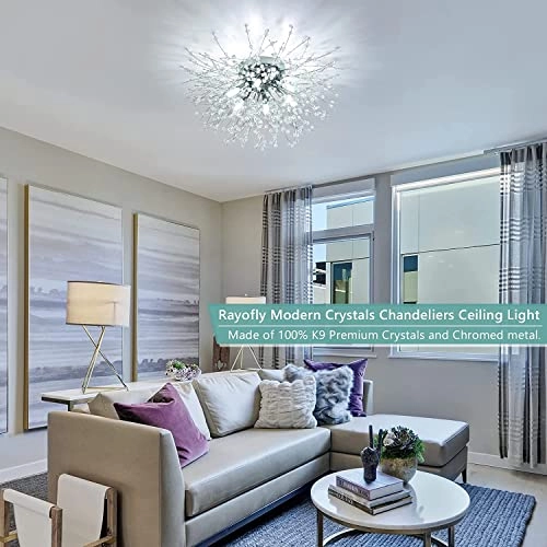 Modern Crystal Ceiling Lights - Dimmable