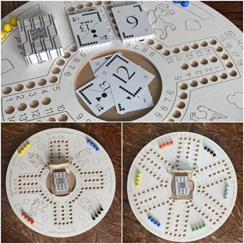 board game - double side 4-6 players Marbles and cards