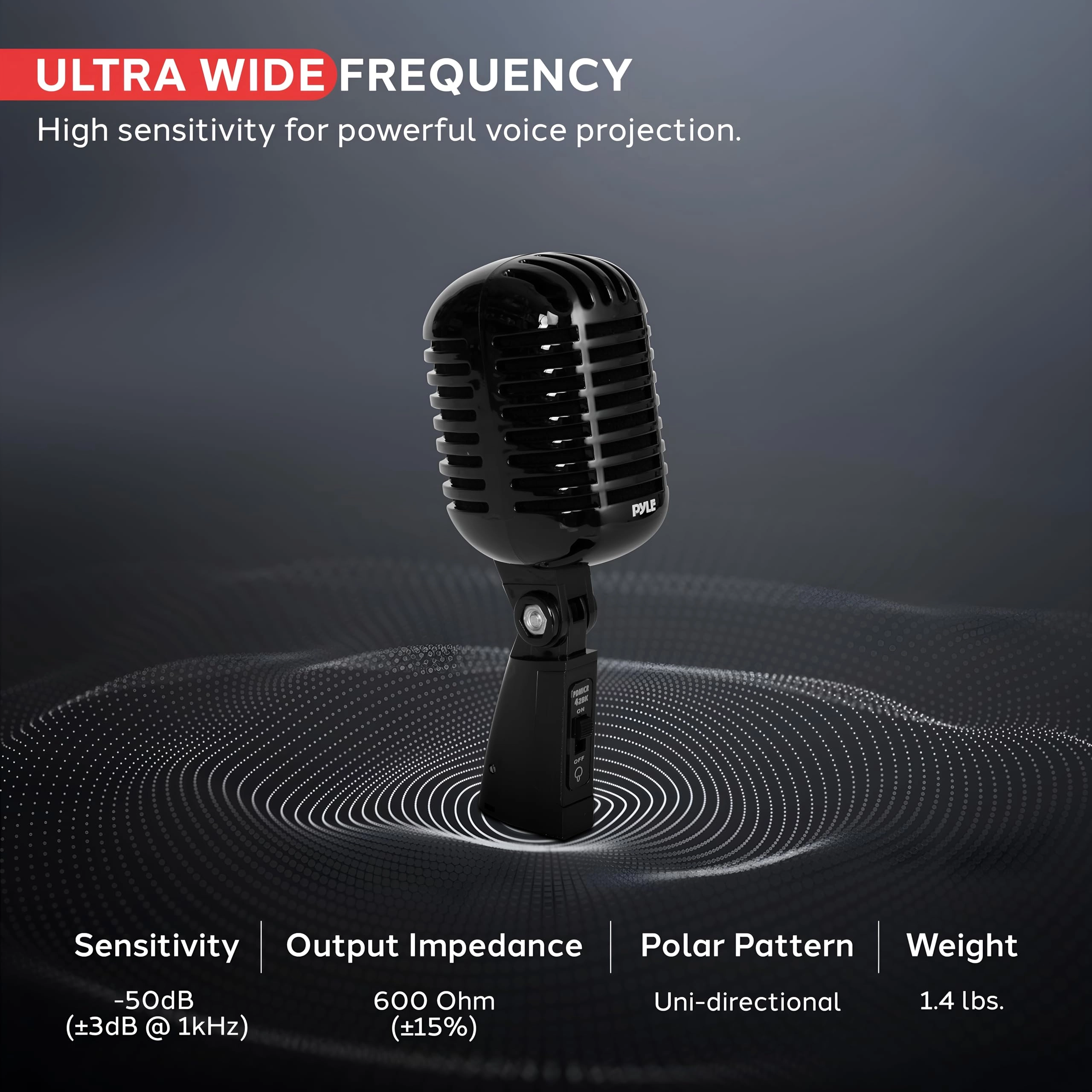 PDMICR42BK Wired Microphone