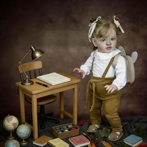 Pippa Reborn Baby Doll - 26 inch Cotton Vinyl Hand-rooted Curly Hair Ages 3+