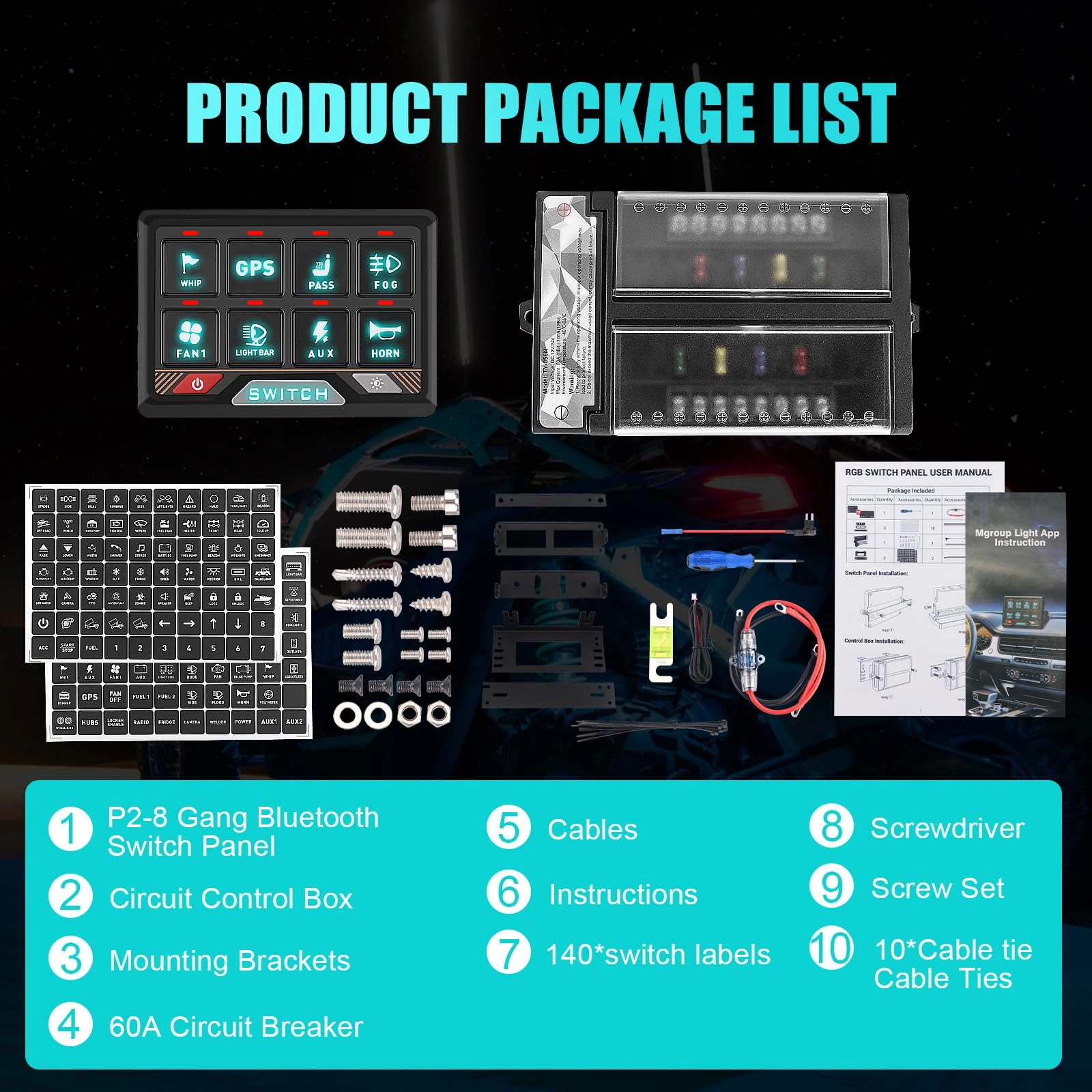 RGB Switch Panel - APP Control Bluetooth Dimmable