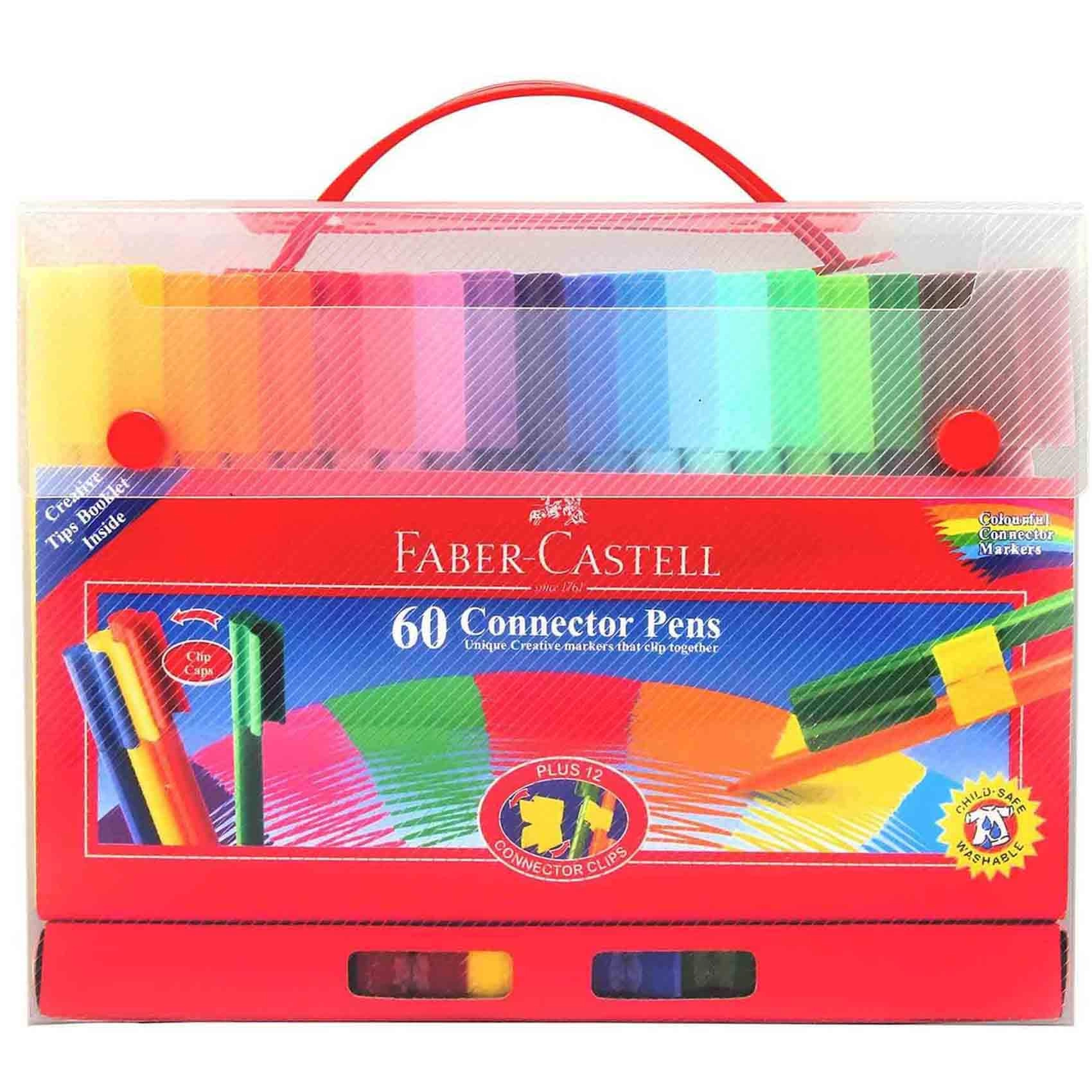 Faber-Castell Connector Coloring Pens - 60-piece 60 Colours medium-point