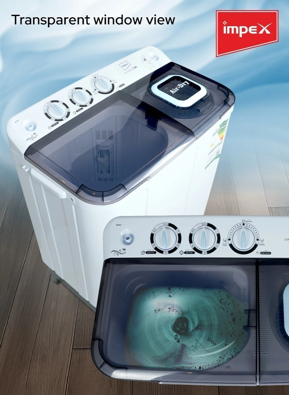 Double Door Refrigerator + Semi-Automatic Washing Machine