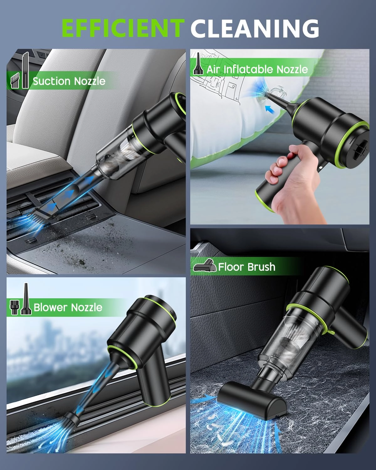 Handheld Car Vacuum - 12000PA Cordless