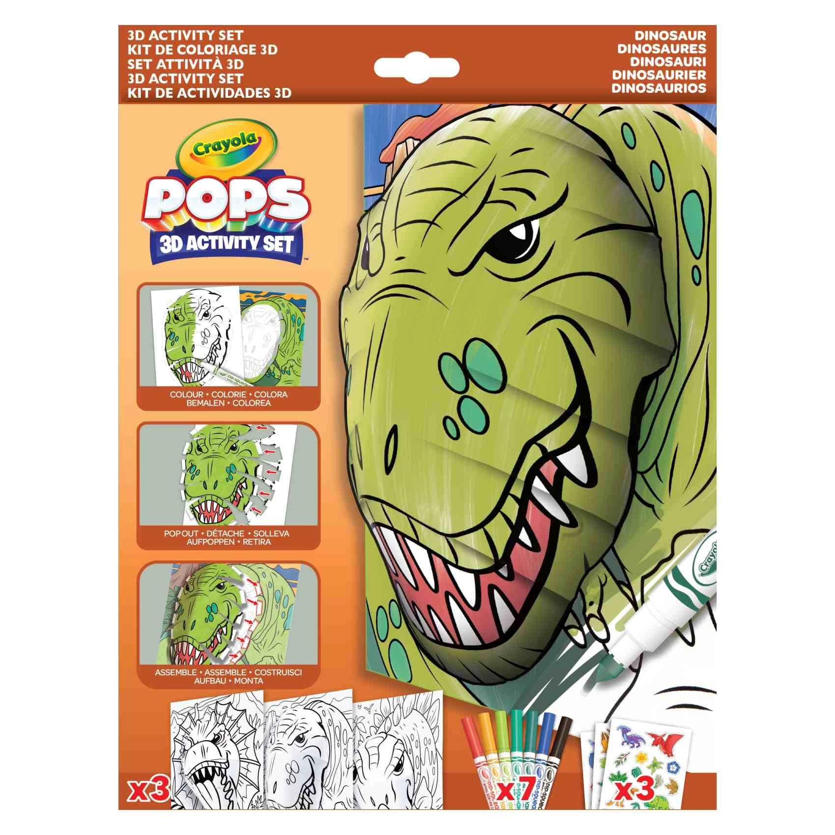 COLOR LAND CHILDRENS TOYS CENTER LLC Dinosaurs Pops 3D Activity Set