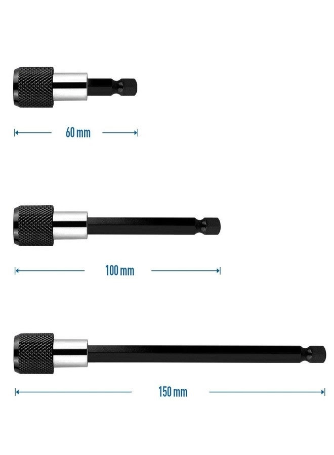 Quick Release Bar Socket Screwdriver Bit Holder - 60mm 100mm 150mm 1/4" (6.35mm)