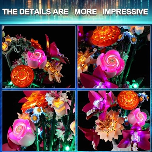 LED Light Kit for LEGO 10342 Pastel Bouquet Building Set