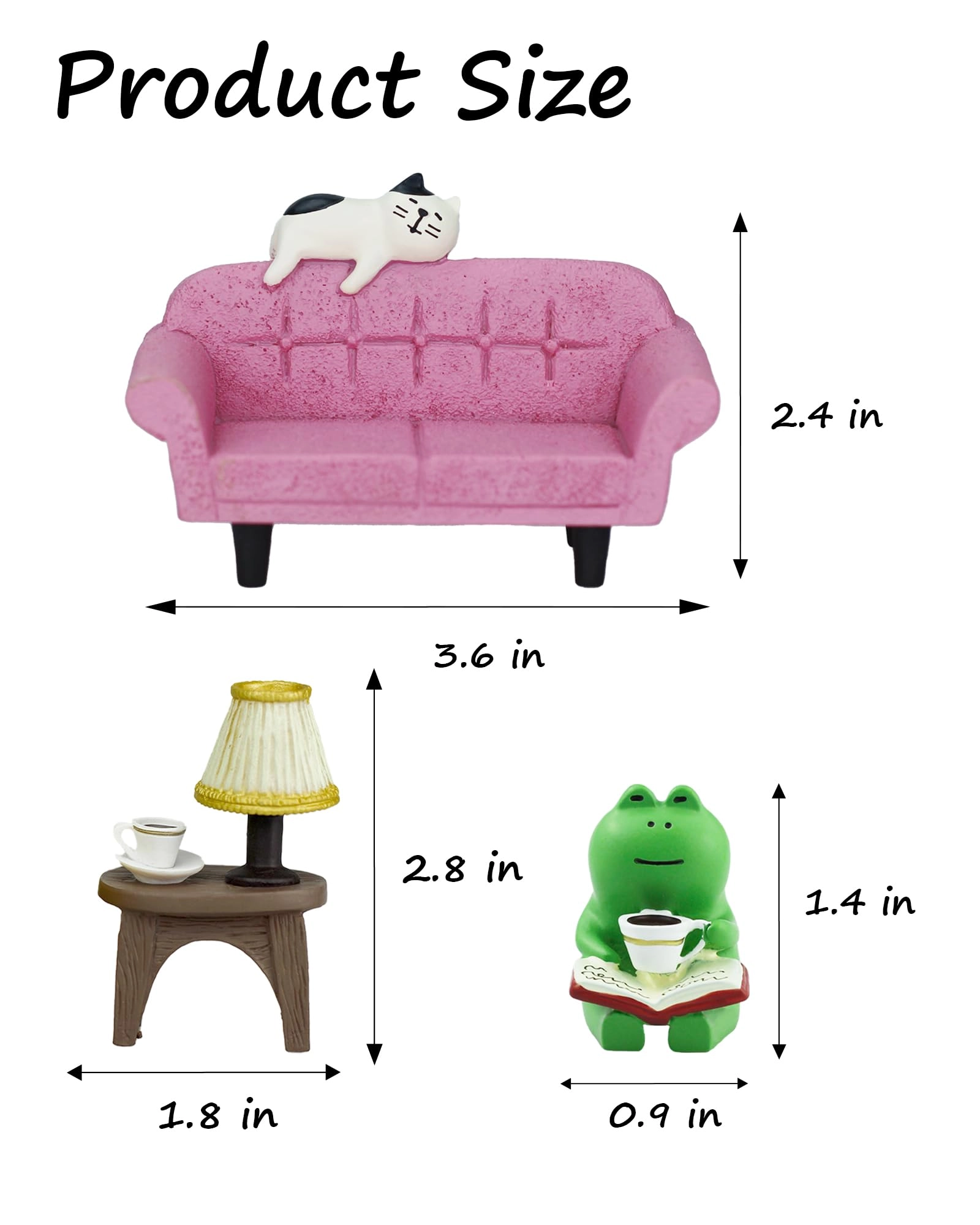 Cute Mini Frog Figurine - Resin