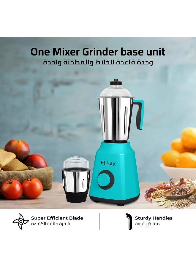 (Renewed) 2-IN-1 Mixer Grinder - 1.5L 0.5L 800W
