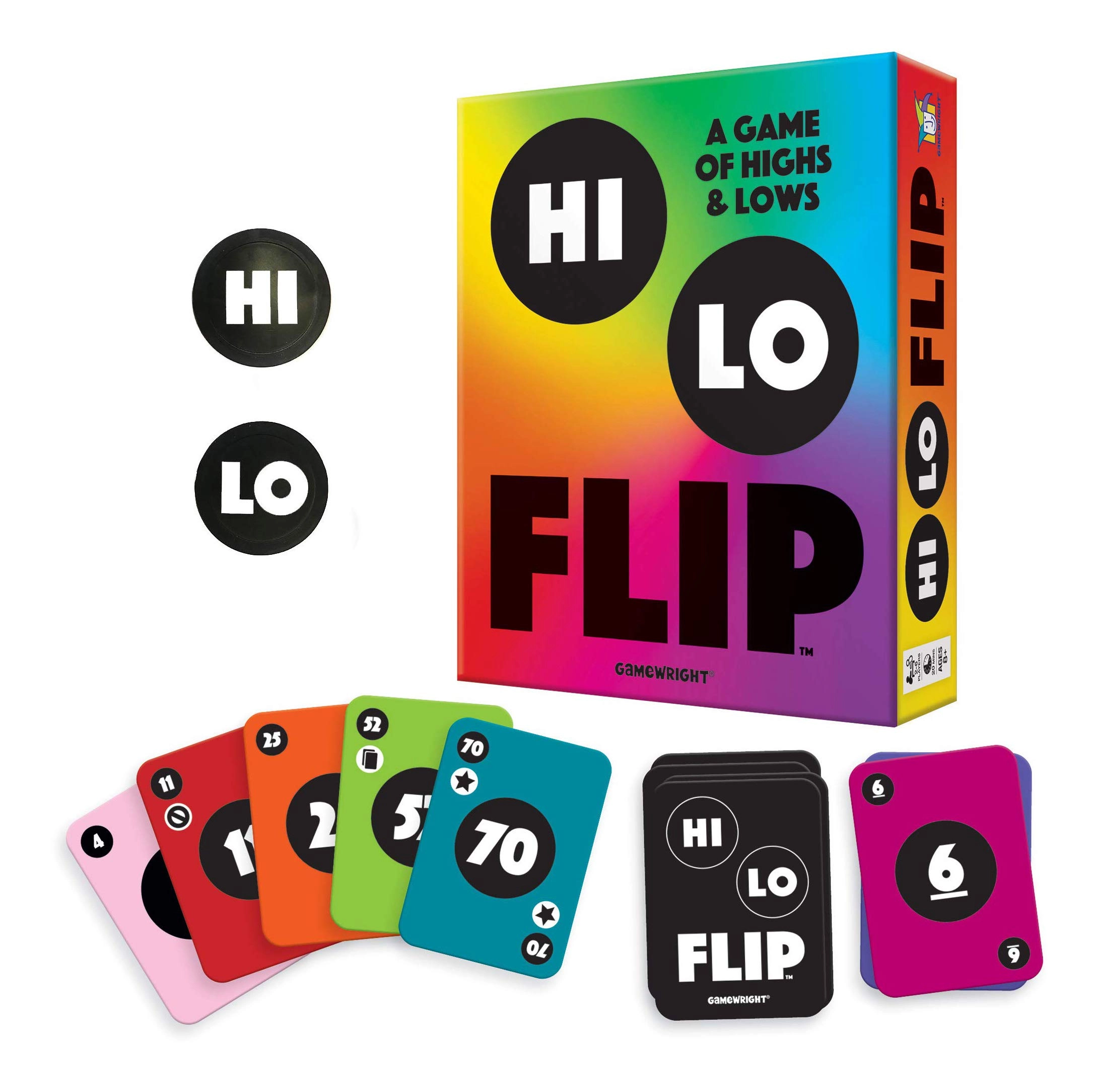 Gamewright Hi Lo Flip - A Card Game of Highs & Lows