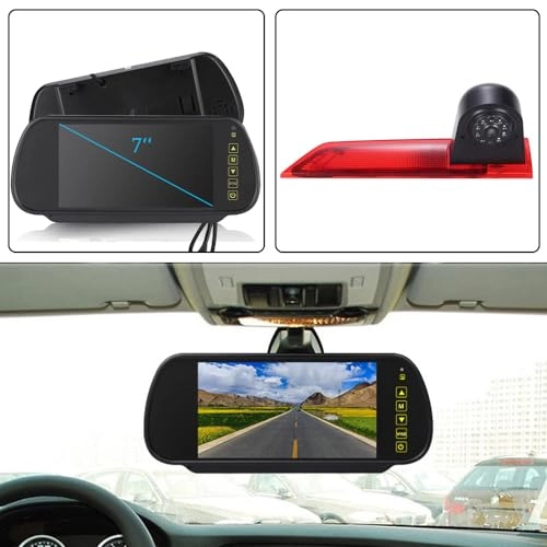 Car Rear view Camera - Night vision 628*586 pixels + Rear View Mirror - 7" LCD