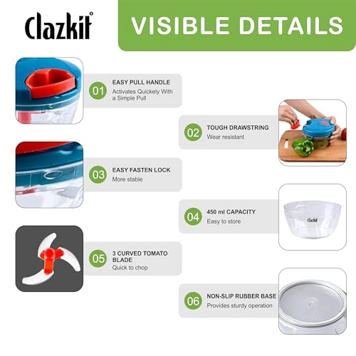 Kitchen Dori - 450ml 3 Stainless Steel Blades