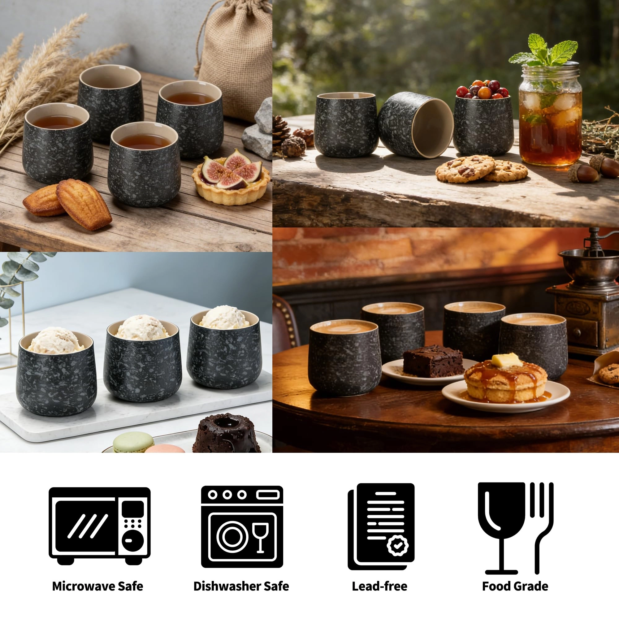 Japanese Tea Cup - 4 pcs - Modern - 205 ml