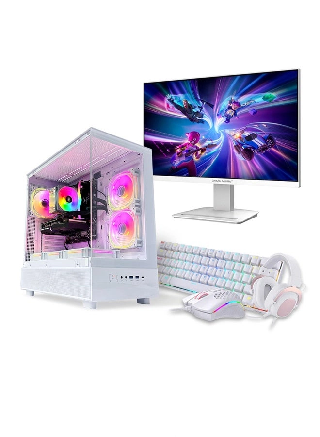Game Sekret Frost Gaming PC - Intel Core i5-12400F 16 GB + FHD Monitor - 24 in 1080x1920 + Keyboard + Mouse + Mousepad + Headset