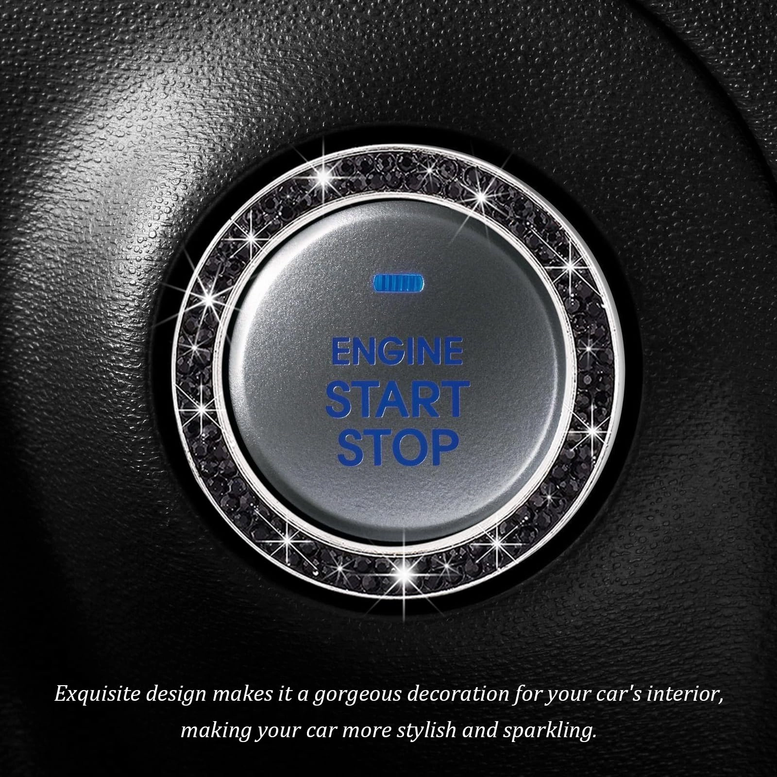 Rhinestone Car Engine Start Ring Decals